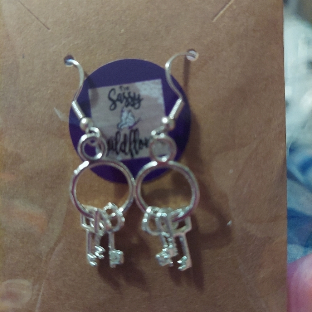 Hand Crafted Key Earrings